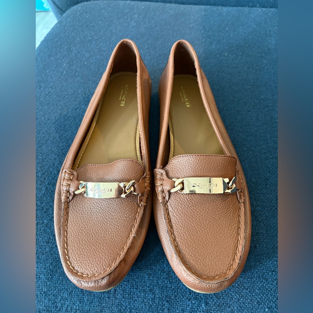 Coach Olive Loafers. Camel type color. Size 10. Very nice condition.
